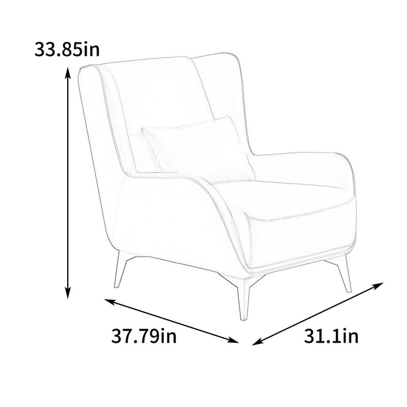 Fauteuil inclinable moderne en cuir minimaliste