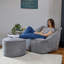 Natalia Armchair Bean Bag and Round Footstool-427576899-427576898