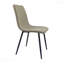 Ensemble de salle à manger 5 pièces Mid Century: table en bois aggloméré de 55 po et 4 chaises en lin, base et pieds en métal