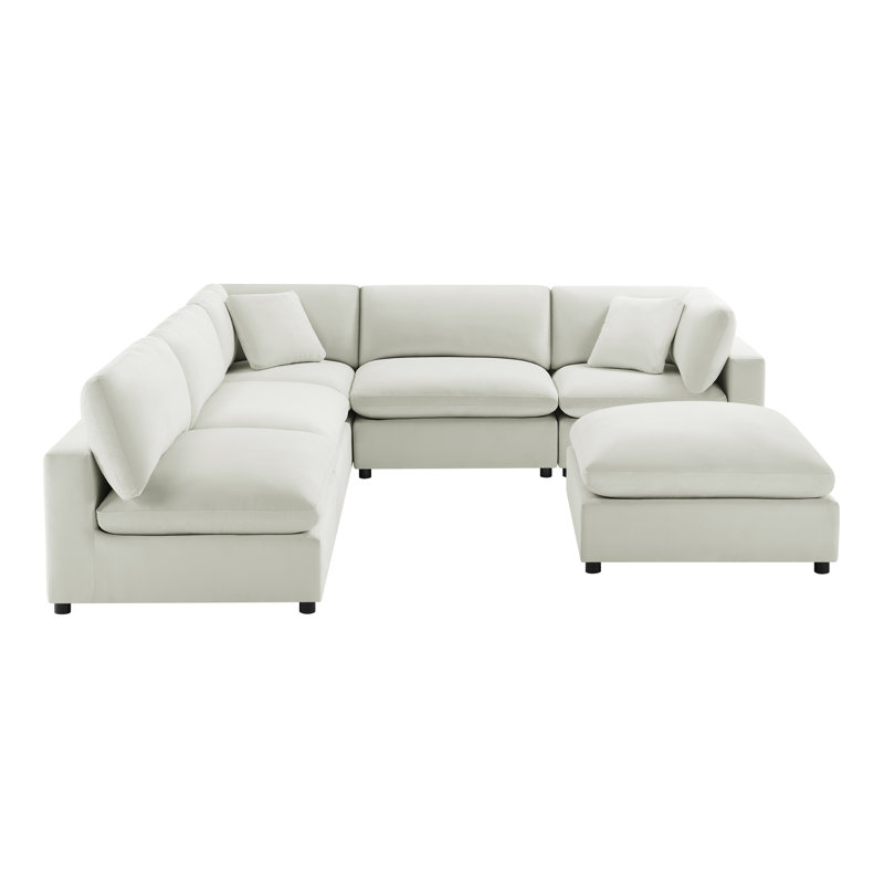 Vinessa Modular Sectional - 6-Piece Nest, Ivory Performance Polyester