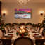 «Christmas Christmas Decorated Baseball Stadium Snowy Evening», ensemble de 3 impressions sur toile-623439463