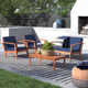 Rubina 4 Piece Outdoor Sofa Seating Group with Cushions