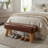 Lika Bench Ottoman Genuine 100% Leather, Brown