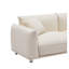 Canapé moderne pour causeuse 3 + 1 pour le salon, canapé Sherpa avec pieds en métal, canapé 3 places, canapé avec cadre en bois massif et 2 coussins-22791197