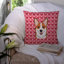 Coussin décoratif intérieur/extérieur schnauzer hearts