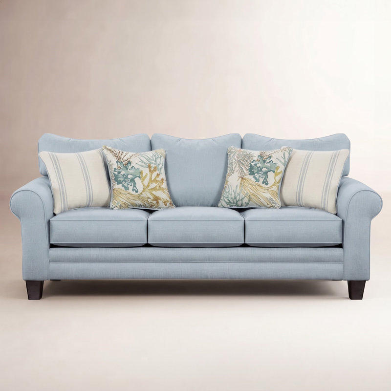 Canapé à accoudoirs arrondis avec coussin réversible 88 po Bayboro, Canapé, Tissus performance Revolution®, Ciel de démarrage