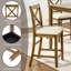 Ensemble de salle à manger 5 pièces à hauteur de comptoir - table carrée et 4 chaises à dossier en X, structure en bois massif, surface imperméable, assemblage facile