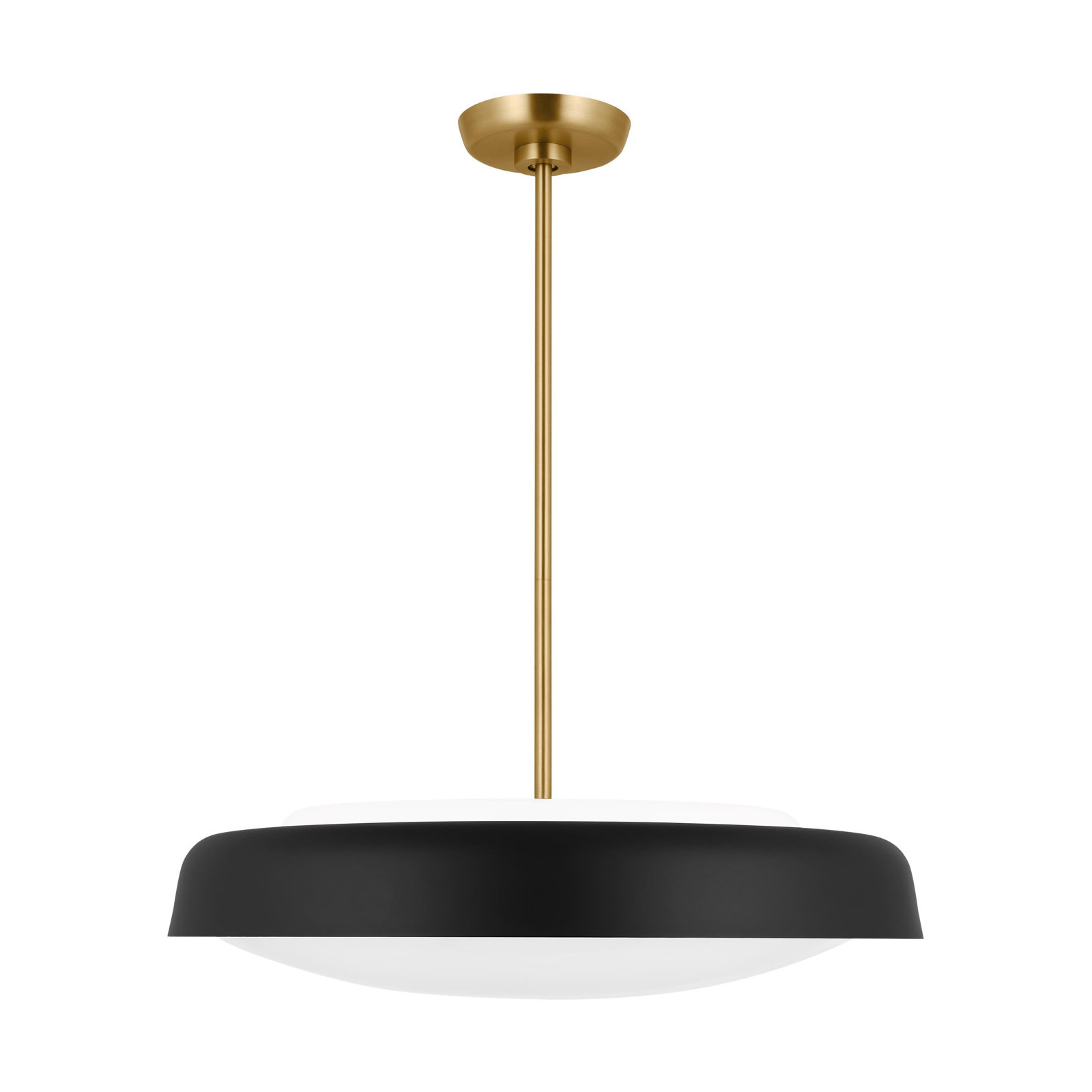 Draper 3 Light Steel Dimmable Pendant, Midnight Black