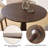 Round Solid Wood Pedestal Base, Cafe End Table for 2 to 4, Fluted Dining Table for Office, Leisure, Kitchen,Home 31.5" x29.5"H (Walnut )