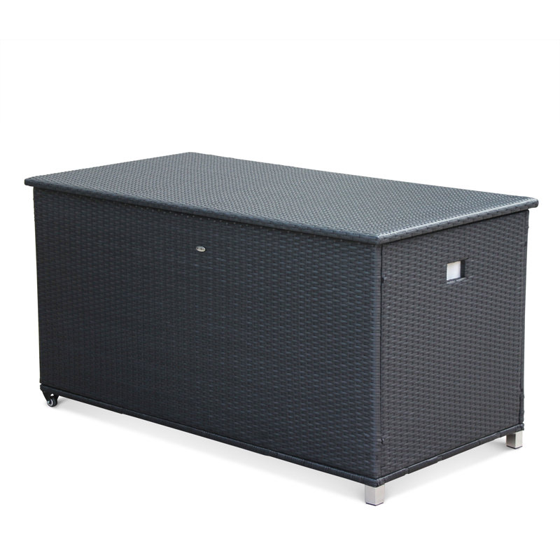 WFX Utility 162cm W 788L Wicker Deck Box, Black