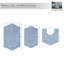 Morissette 100% Cotton Bath Rug, Non-Slip, Quicky Dry, Machine Washable, Absorbent - 3 Piece Set-248391835