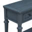 Console de style rétro classique avec trois tiroirs supérieurs et une tablette inférieure de style ouvert, facile à assembler (bleu marine)-129705168