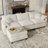 108'' Comfy  L Shaped Sectional Modular Cloud Sofa with Ottoman, Tool-free Easy Assembly Corduroy Couch-737905651