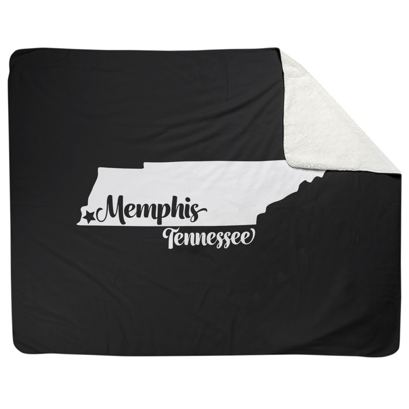 Jeté memphis tennessee polaire, l 52,5 po x L 62,5 po, Noir