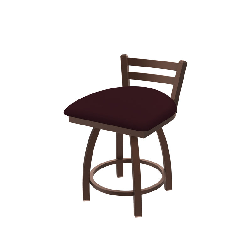 Tabouret de coiffeuse en métal Jackie, Bronze, Vinyle - Canter Bordeaux