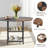  47" Round Dining Table for 4 – Wood Kitchen Table with Storage Shelves, Farmhouse Style for Dining Room, Kitchen, Living Room (Black Rustic Brown, Table Only)-51641347