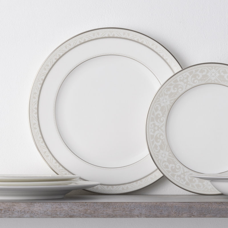 Noritake Montvale Platinum Set of 4 Dinner Plates, 10-1/2"