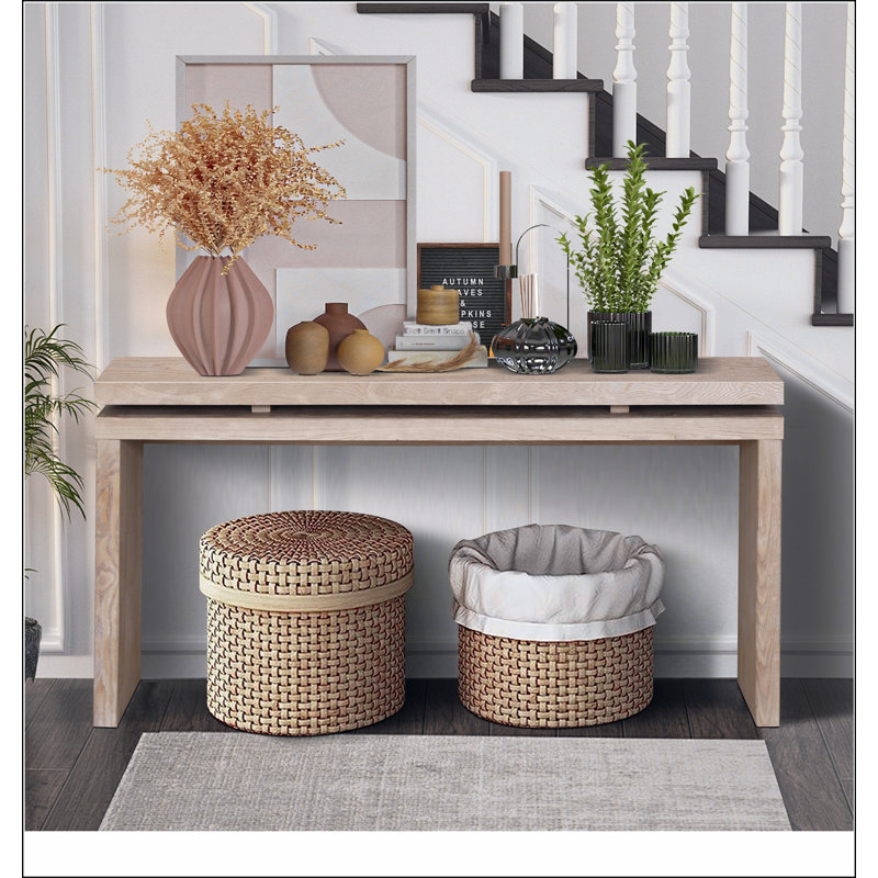 Console de 60 po Farmhouse, Naturel antique
