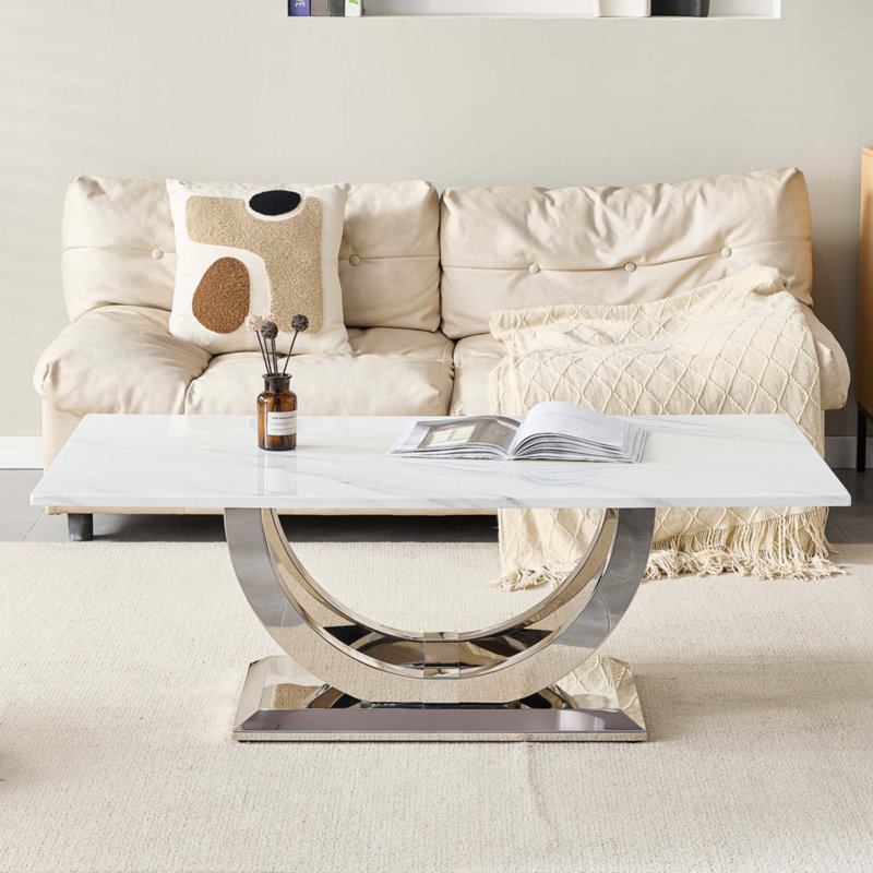50.4 Inch Modern Rectangular Coffee Table