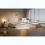 Lit plateforme simple en L avec rangement, bureau, lit gigogne et lumière DEL-856782321-856782325