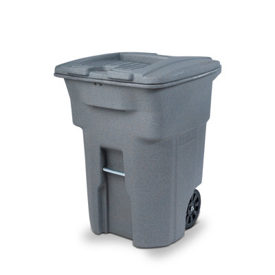 96 Gal. Graystone Document Trash Can With Wheels And Lid Lock