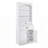 Bathroom Storage Cabinet with Two Doors, Drawers, Adjustable Shelf & Three Open Shelves