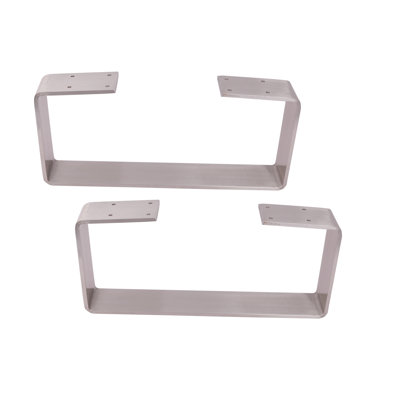 2pcs X6"coffee Table Legs,u Shaped Brush Nickel Heavy Duty Solid Steel Table Legs,cabinet Legs,sofa Legs,brush Nickel