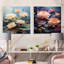 Lotus Dreams Amung The Lily Pads - lot de 2 lotus carrés-1205189995-1205189994