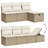 Vidaxl Garden Sofa Set Beige, Cream White