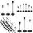 27pcs Metal Tabletop Candle Holder Set-1806924256