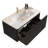 36" Bathroom Vanity With Striped Black Oak, White Ceramic Sink, -Oriented Design - Pre-Assembled Oak Look, Increased Storage U Shape-2010306467-2010306466