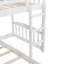 Lit superposé simple au-dessus de simple avec rangement intégré et glissière convertible Stairway