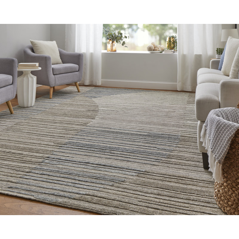 Elias Modern Abstract Brown Area Rug, Rectangle 3'6" x 5'6"