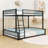 Metal Bunk Bed Frame With Guardrails-1155188304-1155188310