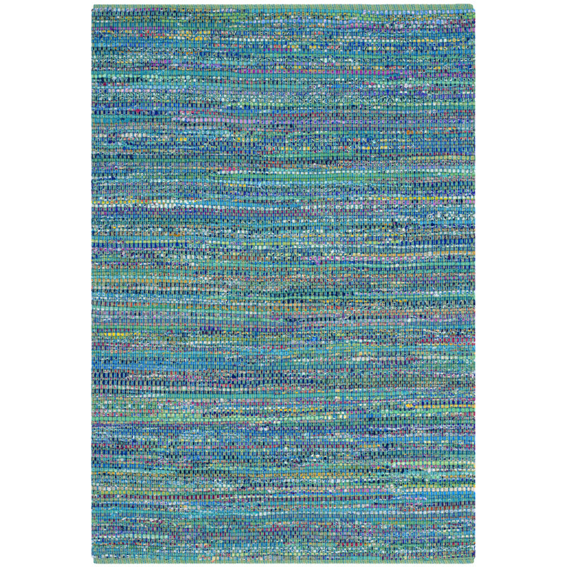 Hendrix Hand Tufted Cotton Abstract Rug, Rectangle 5' x 8'