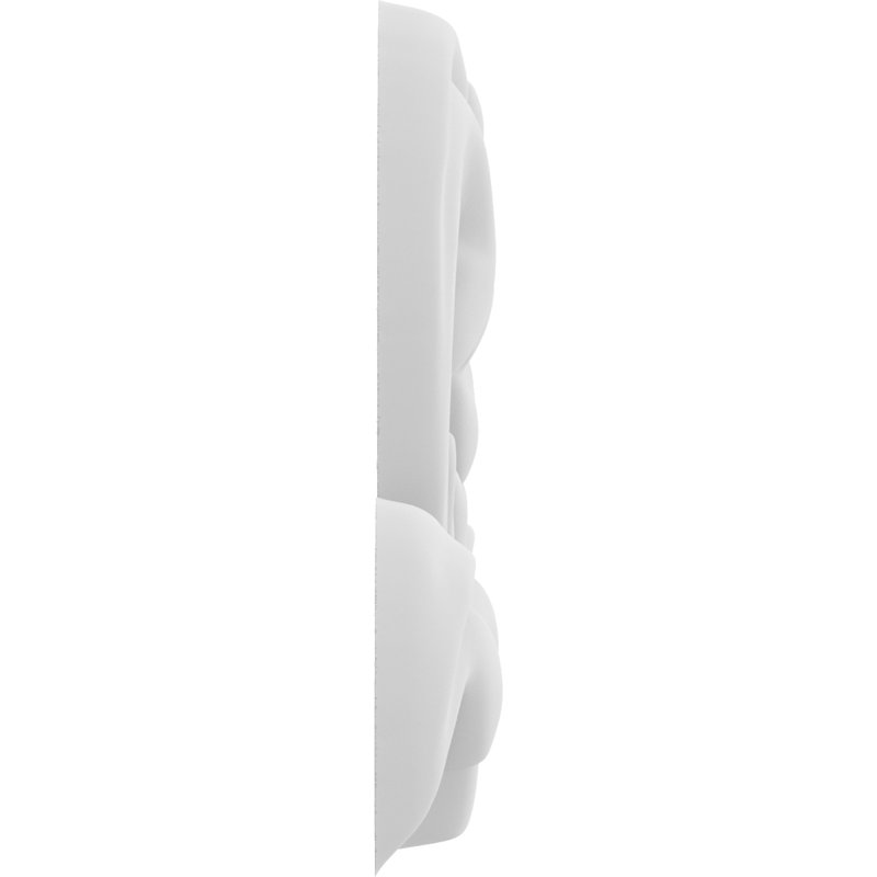 Rosette cheviot, H 3,5 po x l 3,5 po x P 0,5 po
