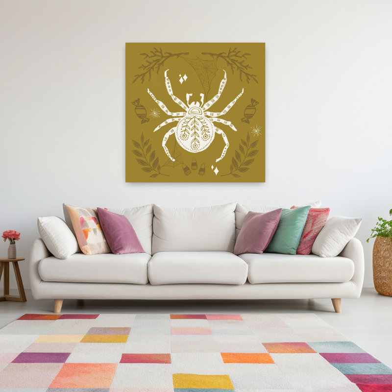 Silhouettes contemporaines effrayantes II avec art animalier crème, H 48 po x l 48 po