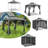 10'x10' Outdoor Gazebo Canopy, Canopy Tent with Mosquito Netting-84912614