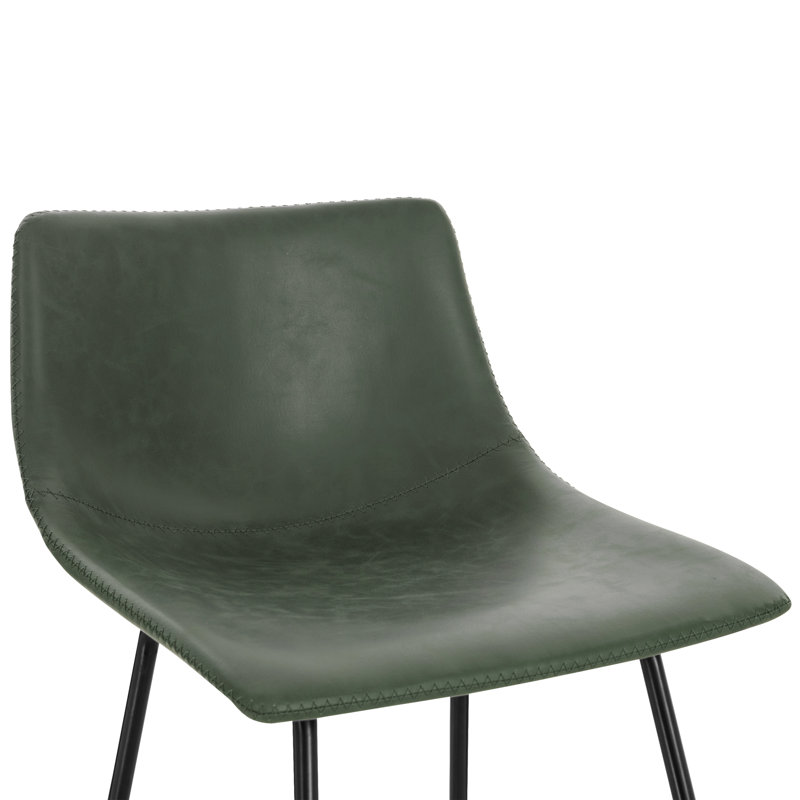 Paxton 24" Counter Stool, Ivy Green Performance Faux Leather