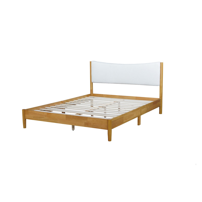 Grand lit plateforme tapissier Boucle