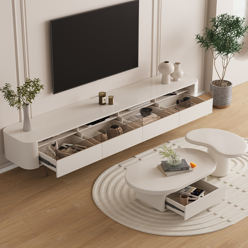 Meuble télé et table basse en bois de style simple