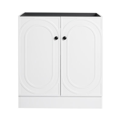 Armoire de salle de bain autoportante avec 2 portes à fermeture en douceur, armoire de rangement pour la maison