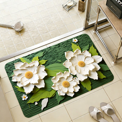 Thin Non-Slip Absorbent Bath Mats Machine Washable