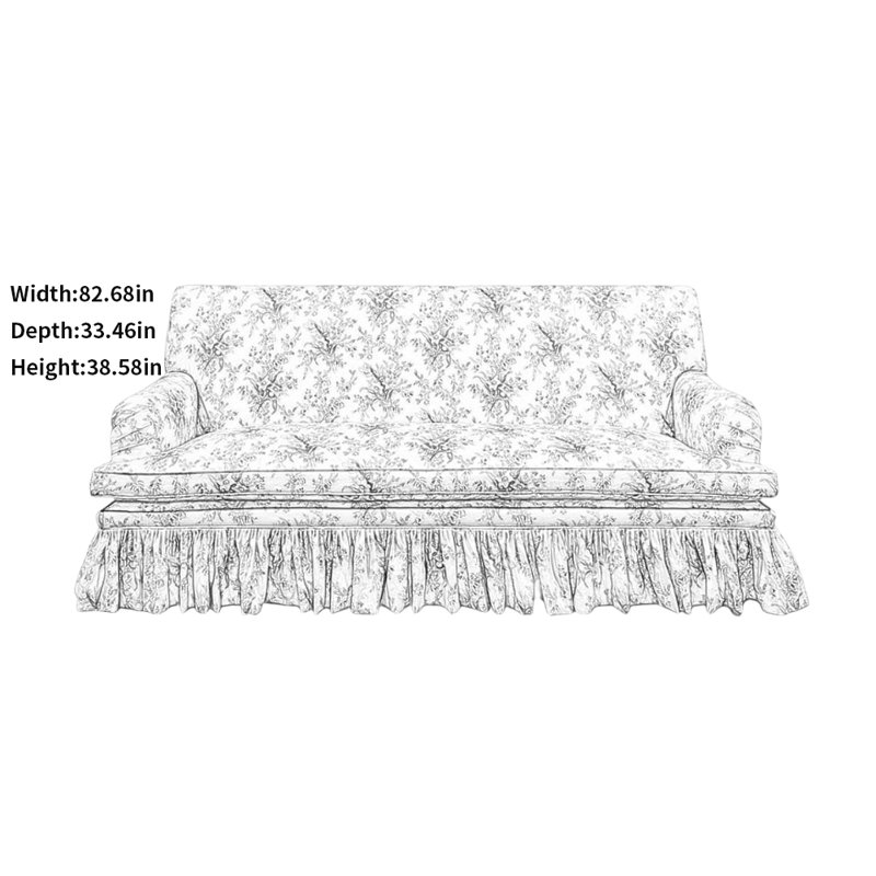 Canapé en tissu simple de style champêtre