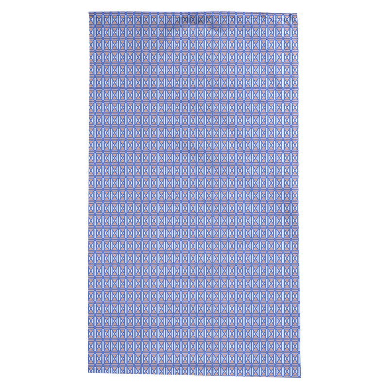 Leffel Lined Diamonds Tablecloth, Blue/Orange