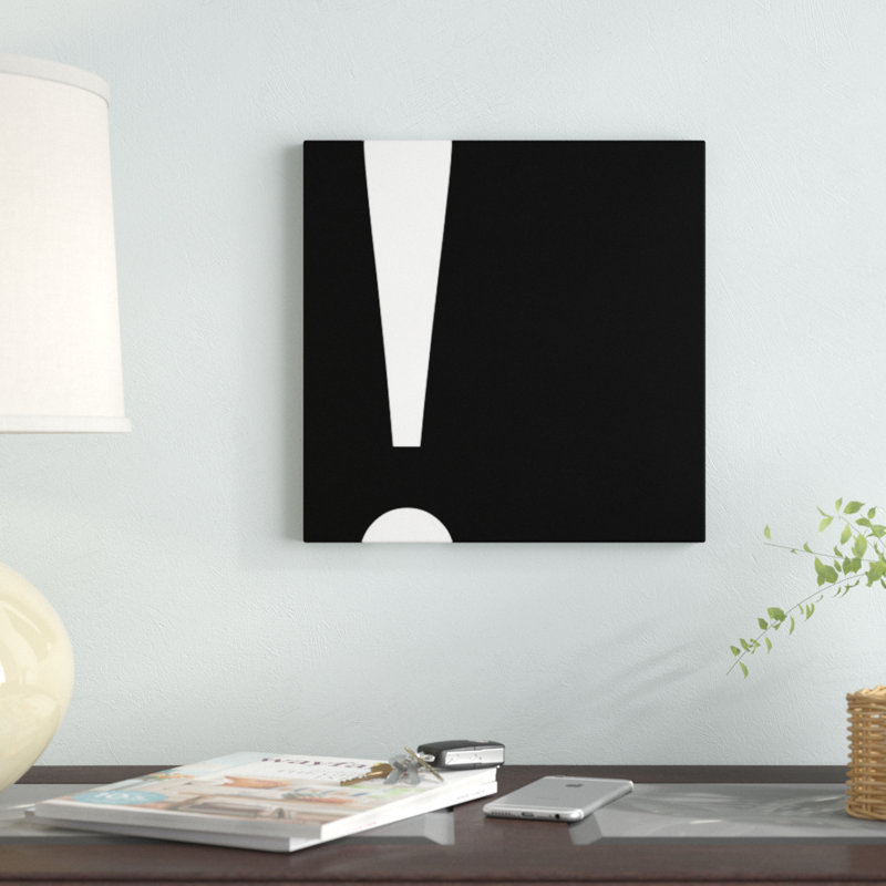 The Type Exclamation 1 par 5by5collective - Impression sur toile tendue avec châssis, H 12 po x l 12 po x P 0,75 po