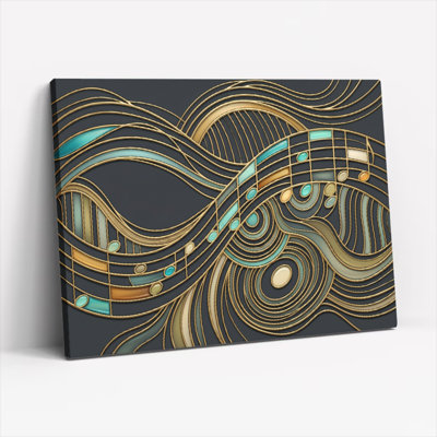 Ensemble de 1 tableau abstrait sur toile « Vagues »