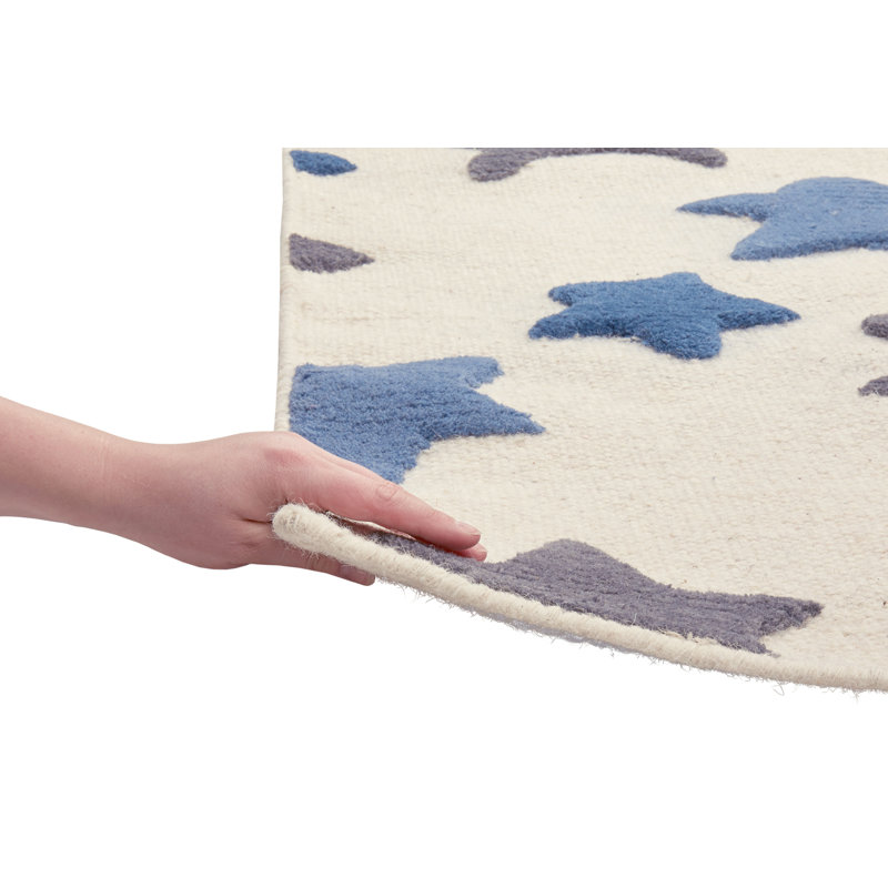 Geometric Wool Hand Woven Area Rug, Rectangular 100 x 160cm