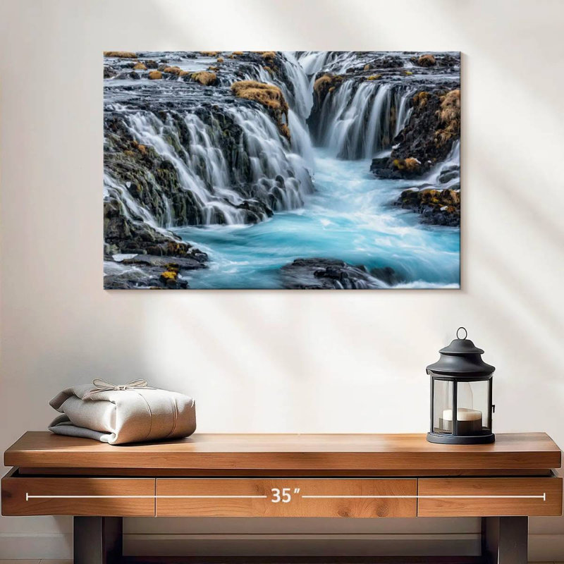 Cascade d'Alvord Bruarfoss en Islande I, H 16 po x l 24 po