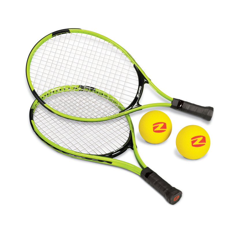 Zume Games Tenniz Portable Tennis Set with Net, 2 Rackets, Foam Balls & Carrying Case